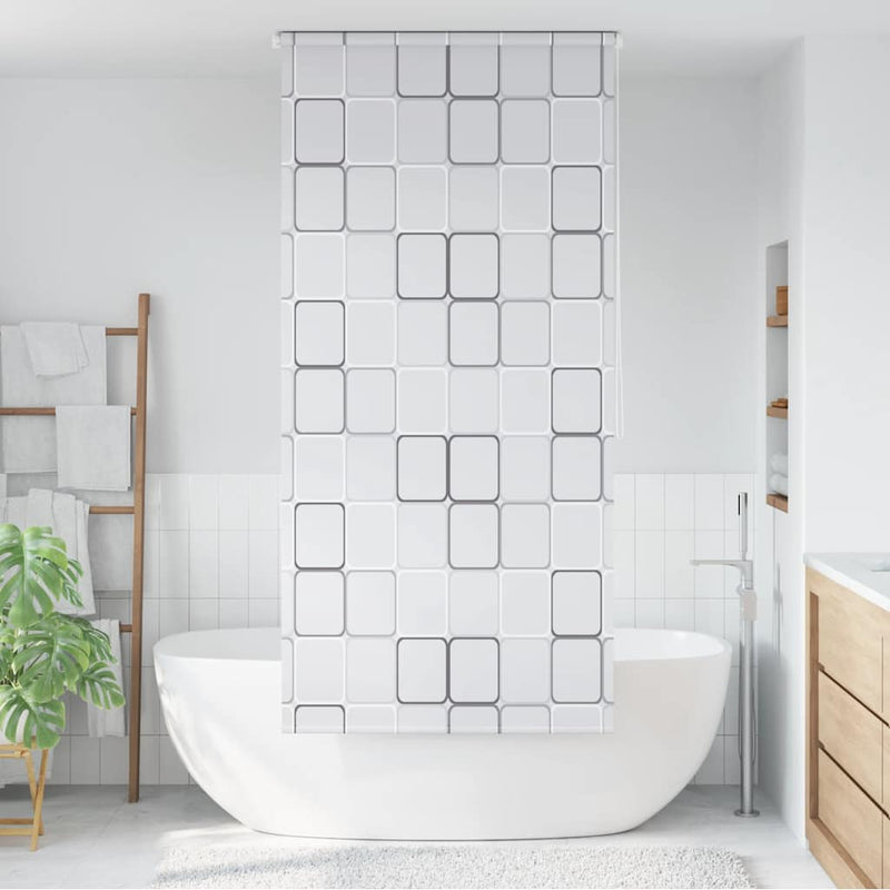 vidaXL Tenda a Rullo per Doccia EVA Quadrati 100x240 cm Bianco - Image 1 of 27