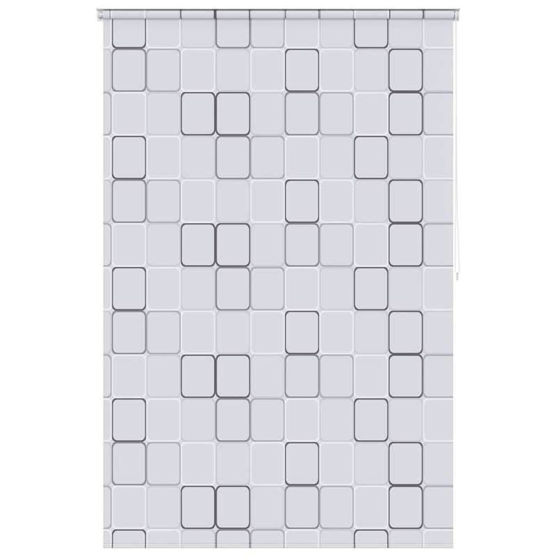 Tenda a Rullo per Doccia vidaXL 120x240 cm, Design a Quadrati - Image 8 of 27