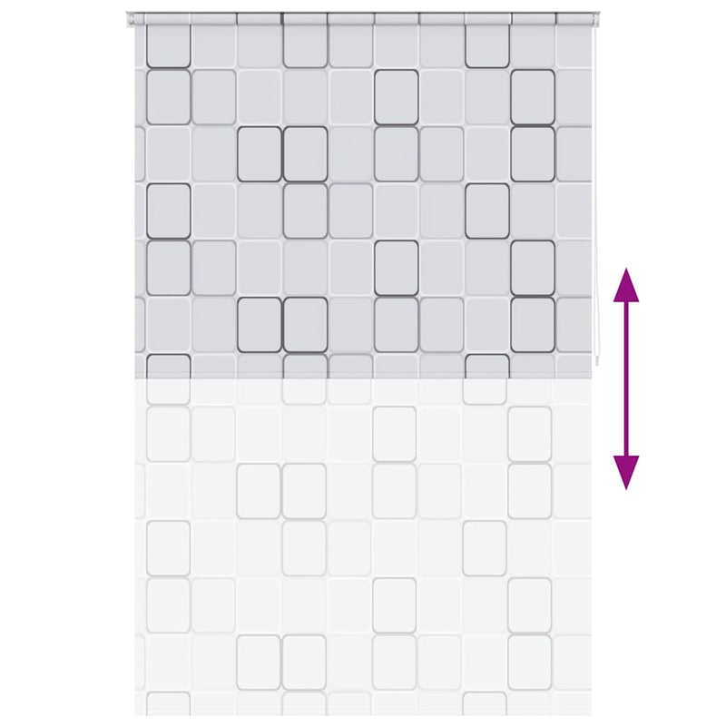 vidaXL Tenda a Rullo per Doccia EVA Quadrati 100x240 cm Bianco - Image 11 of 27