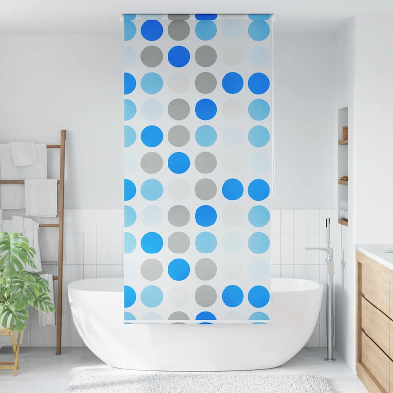 vidaXL Tenda a Rullo per Doccia in EVA 80x240 cm Multicolore con Motivo a Cerchi - Image 1 of 9