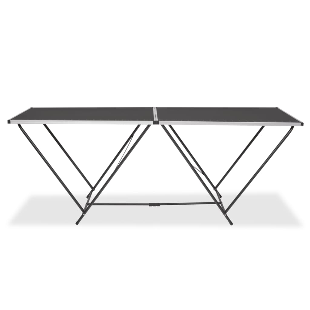 vidaXL Tavolo Pieghevole per Carta da Parati MDF Alluminio 200x60x78cm - Image 1 of 4