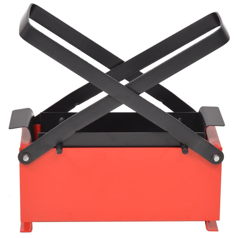 vidaXL Compattatore di Carta in Acciaio 34x14x14 cm Nero e Rosso - Image 1 of 2
