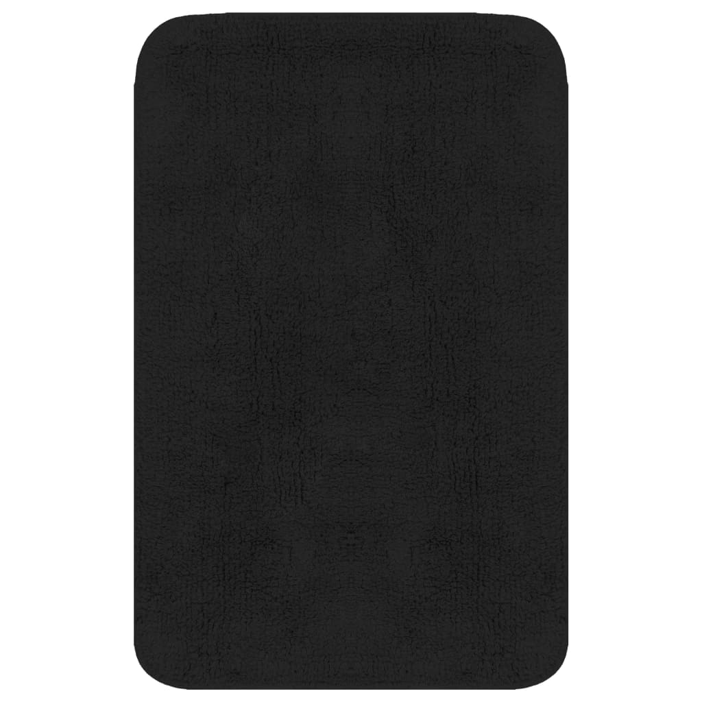 vidaXL Set Tappetini per Bagno 2 pz in Tessuto Antracite - Image 1 of 3