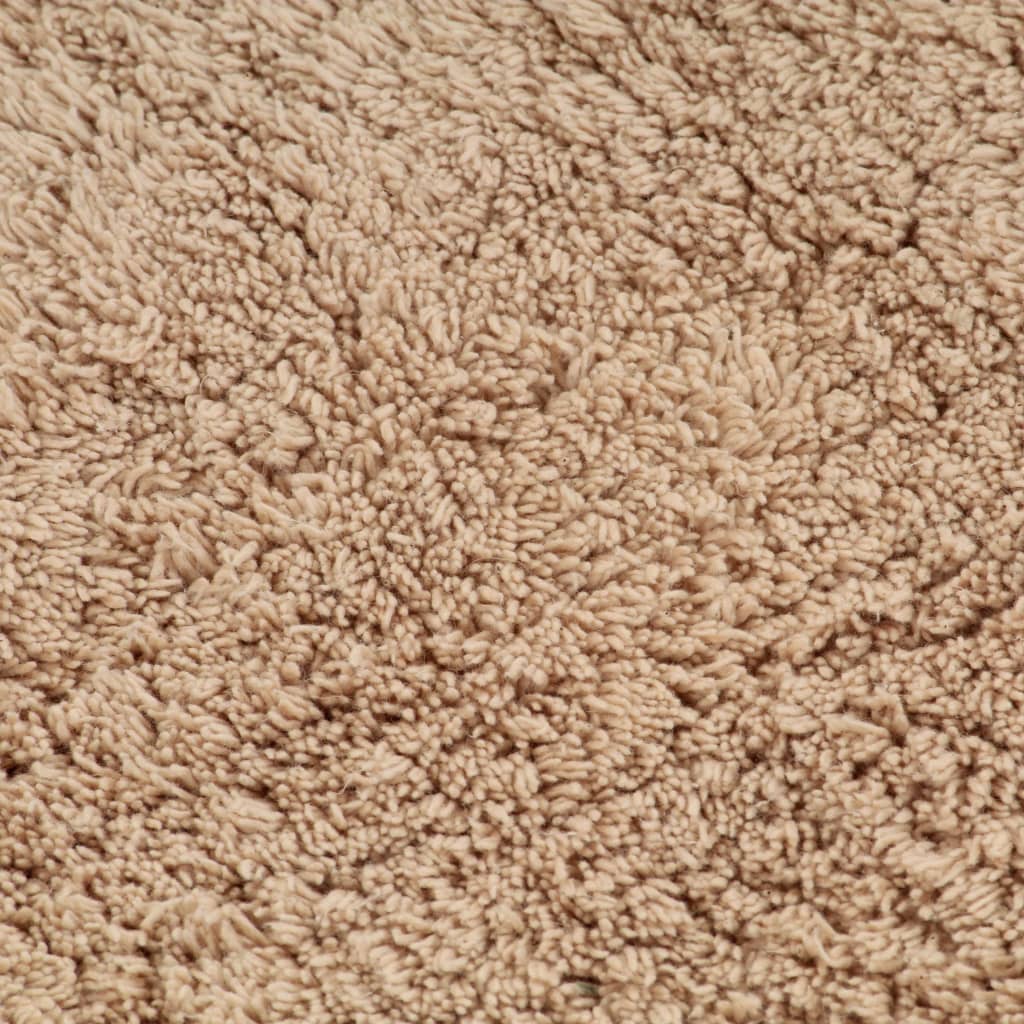 vidaXL Set Tappetini per Bagno 2 pz in Tessuto Beige - Image 3 of 3