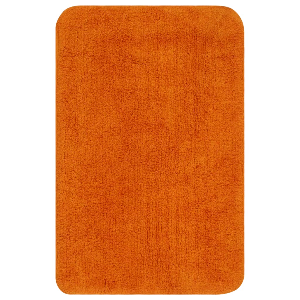 vidaXL Set Tappetini per Bagno 2 pz in Tessuto Arancione - Image 1 of 3