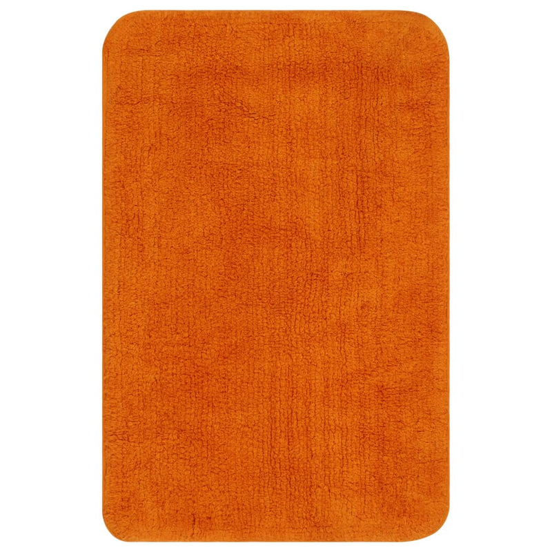 vidaXL Set Tappetini per Bagno 2 pz in Tessuto Arancione - Image 1 of 3