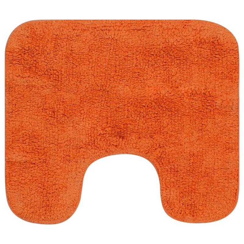 vidaXL Set Tappetini per Bagno 2 pz in Tessuto Arancione - Image 2 of 3
