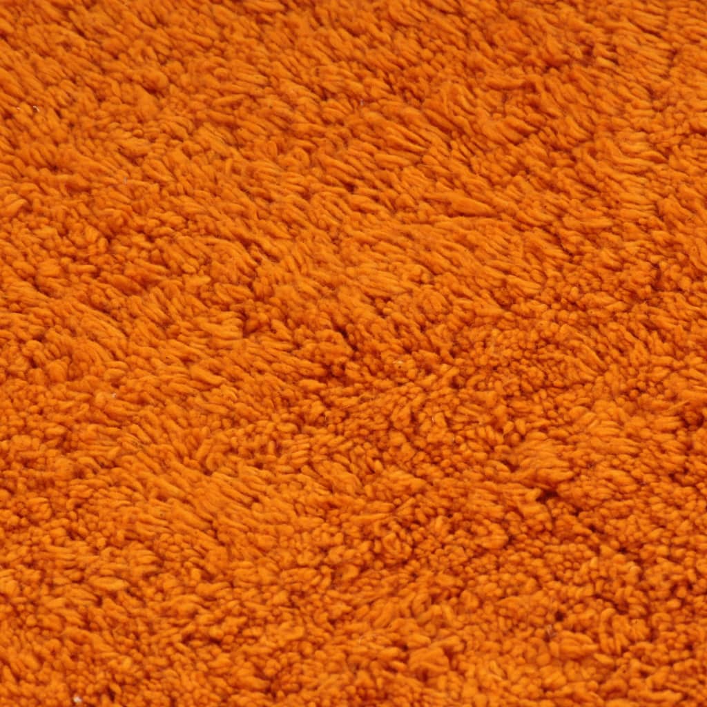vidaXL Set Tappetini per Bagno 2 pz in Tessuto Arancione - Image 3 of 3