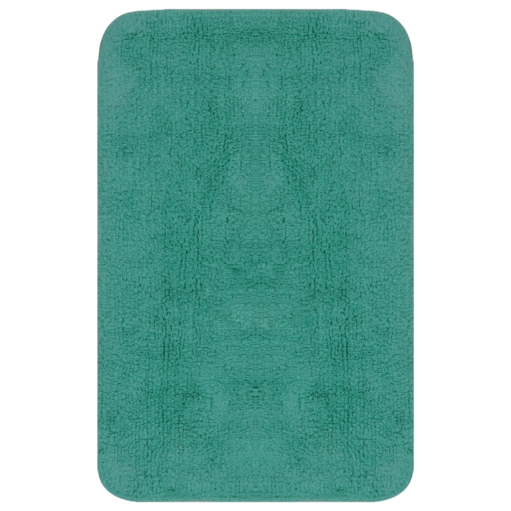 vidaXL Set Tappetini per Bagno 2 pz in Tessuto Turchese - Image 1 of 3