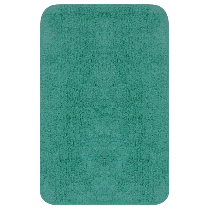 vidaXL Set Tappetini per Bagno 2 pz in Tessuto Turchese - Image 1 of 3