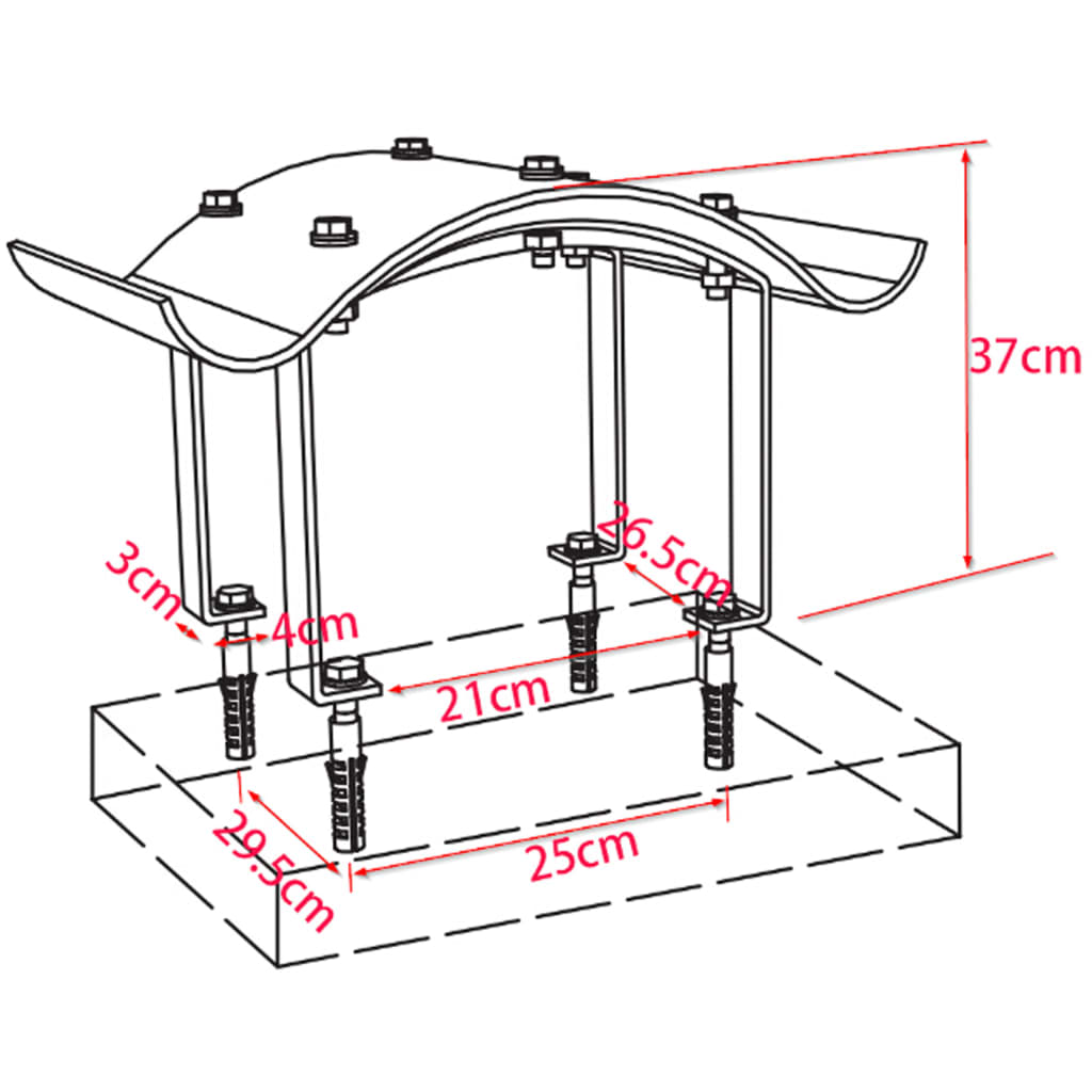 vidaXL Sombrerete para Chimenea de Acero Inoxidable 50 x 50 x 37 cm Plateado - Image 21 of 24