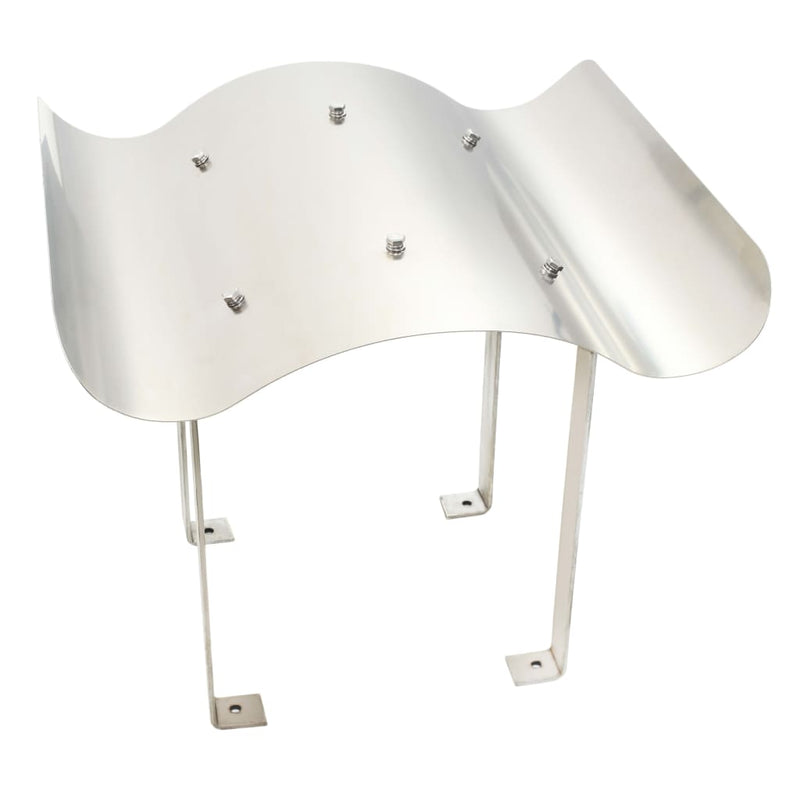 vidaXL Sombrerete para Chimenea de Acero Inoxidable 50 x 50 x 37 cm Plateado - Image 3 of 24