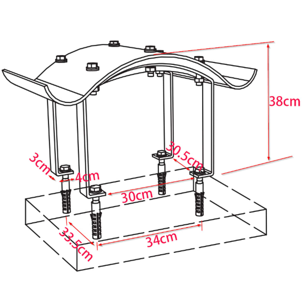 vidaXL Sombrerete para Chimenea de Acero Inoxidable 50 x 50 x 37 cm Plateado - Image 23 of 24