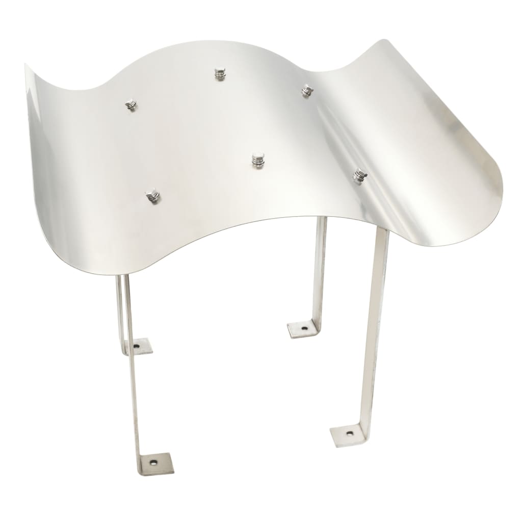 vidaXL Sombrerete para Chimenea de Acero Inoxidable 50 x 50 x 37 cm Plateado - Image 4 of 24