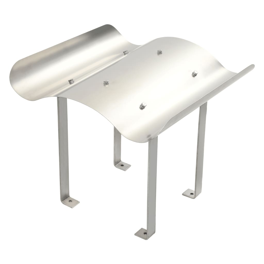 vidaXL Comignolo per Canna Fumaria in Acciaio Inossidabile 70 x 100 x 38 cm Argento - Image 3 of 12