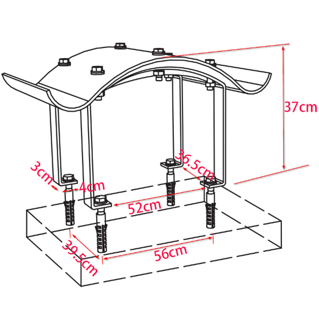 vidaXL Sombrerete para Chimenea de Acero Inoxidable 50 x 50 x 37 cm Plateado - Image 24 of 24