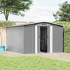 vidaXL Galvanized Steel Garden Shed 257x298x178 cm Grey - Image 1 of 10