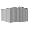 vidaXL Galvanized Steel Garden Shed 257x298x178 cm Grey - Image 5 of 10