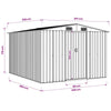 Caseta de Jardín vidaXL de Acero Galvanizado 257x298x178 cm Antracita - Image 9 of 10