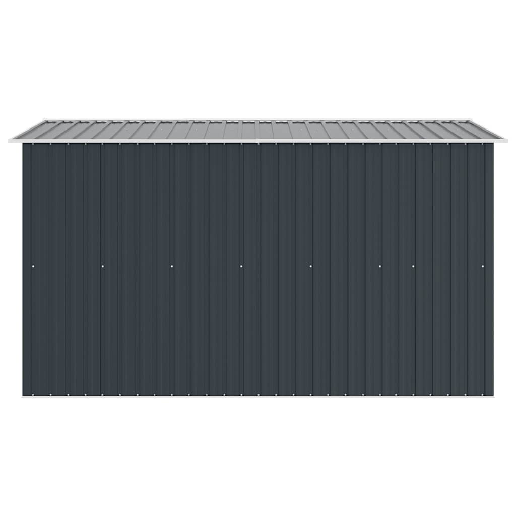 Caseta de Jardín vidaXL de Acero Galvanizado 257x298x178 cm Antracita - Image 4 of 10
