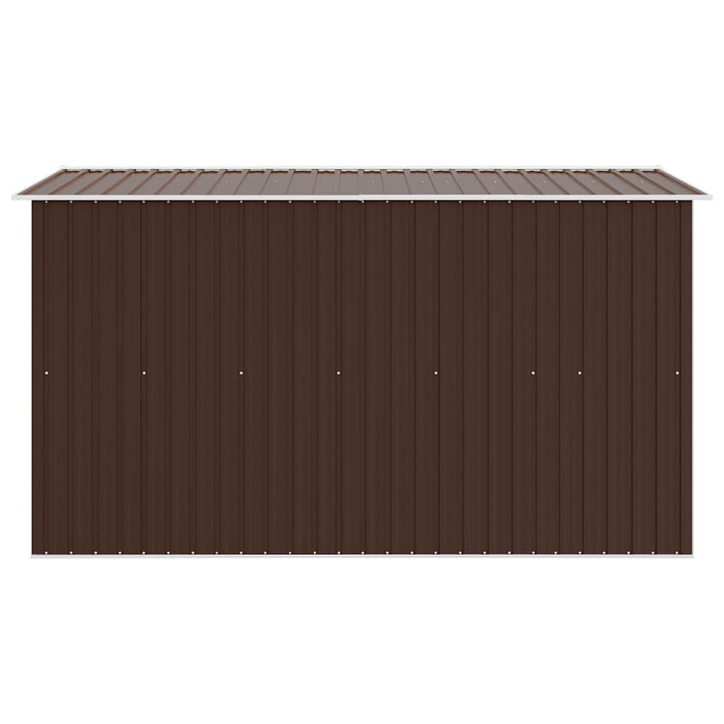 Casetta da Giardino in Acciaio Zincato 257x298x178 cm Marrone - immagine 3 | SolPatio - Image 3 of 7