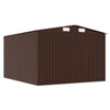 Casetta da Giardino in Acciaio Zincato 257x298x178 cm Marrone - immagine 4 | SolPatio - Image 4 of 7