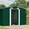 vidaXL Galvanized Steel Garden Shed 257x392x181 cm Green - Image 1 of 8
