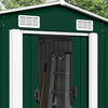 vidaXL Galvanized Steel Garden Shed 257x392x181 cm Green - Image 2 of 8