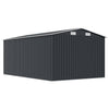 vidaXL Caseta de Jardín de Acero Galvanizado 257x392x181 cm Antracita - Image 10 of 16