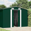 vidaXL Garden Shed Galvanised Steel 257x489x181 cm Green - Image 1 of 8