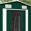 vidaXL Garden Shed Galvanised Steel 257x489x181 cm Green - Image 2 of 8