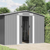 vidaXL Galvanized Steel Garden Shed, 257x489x181 cm, Grey - Image 1 of 8