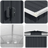 vidaXL Caseta de Jardín de Acero Galvanizado 257x392x181 cm Antracita - Image 11 of 16