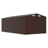 vidaXL Caseta de Jardín de Acero Galvanizado 257x489x181 cm Marrón - Image 5 of 8