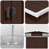 vidaXL Caseta de Jardín de Acero Galvanizado 257x489x181 cm Marrón - Image 6 of 8