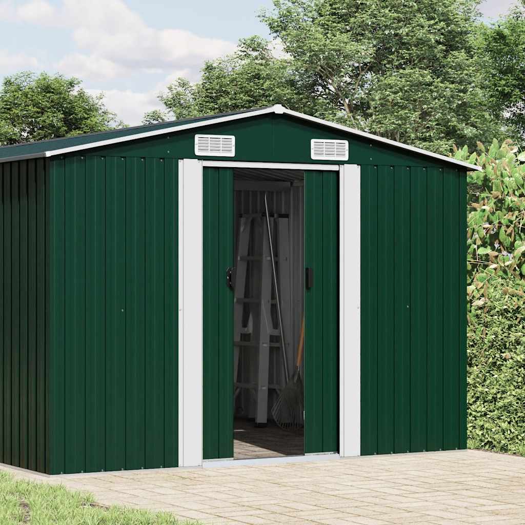 Casetta da Giardino in Acciaio Zincato 257×580×181 cm Verde - Image 1 of 8