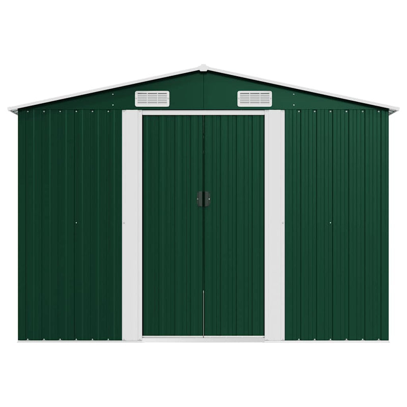 vidaXL Casetta da Giardino 257x580x181 cm in Metallo Verde - Image 3 of 8