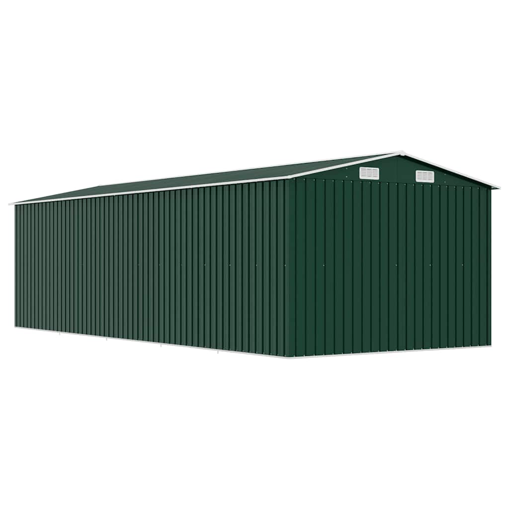vidaXL Casetta da Giardino 257x580x181 cm in Metallo Verde - Image 5 of 8