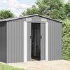 vidaXL Galvanized Steel Garden Shed, 257x580x181 cm, Grey - Image 1 of 8