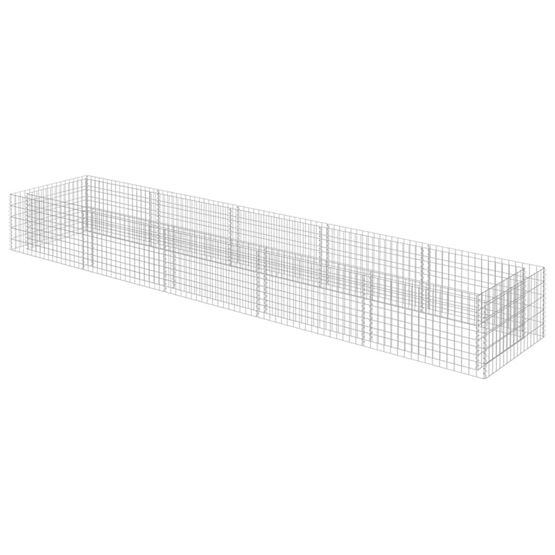 Gabbione Letto Rialzato in Acciaio Zincato 450×90×50 cm Argento - Image 2 of 7