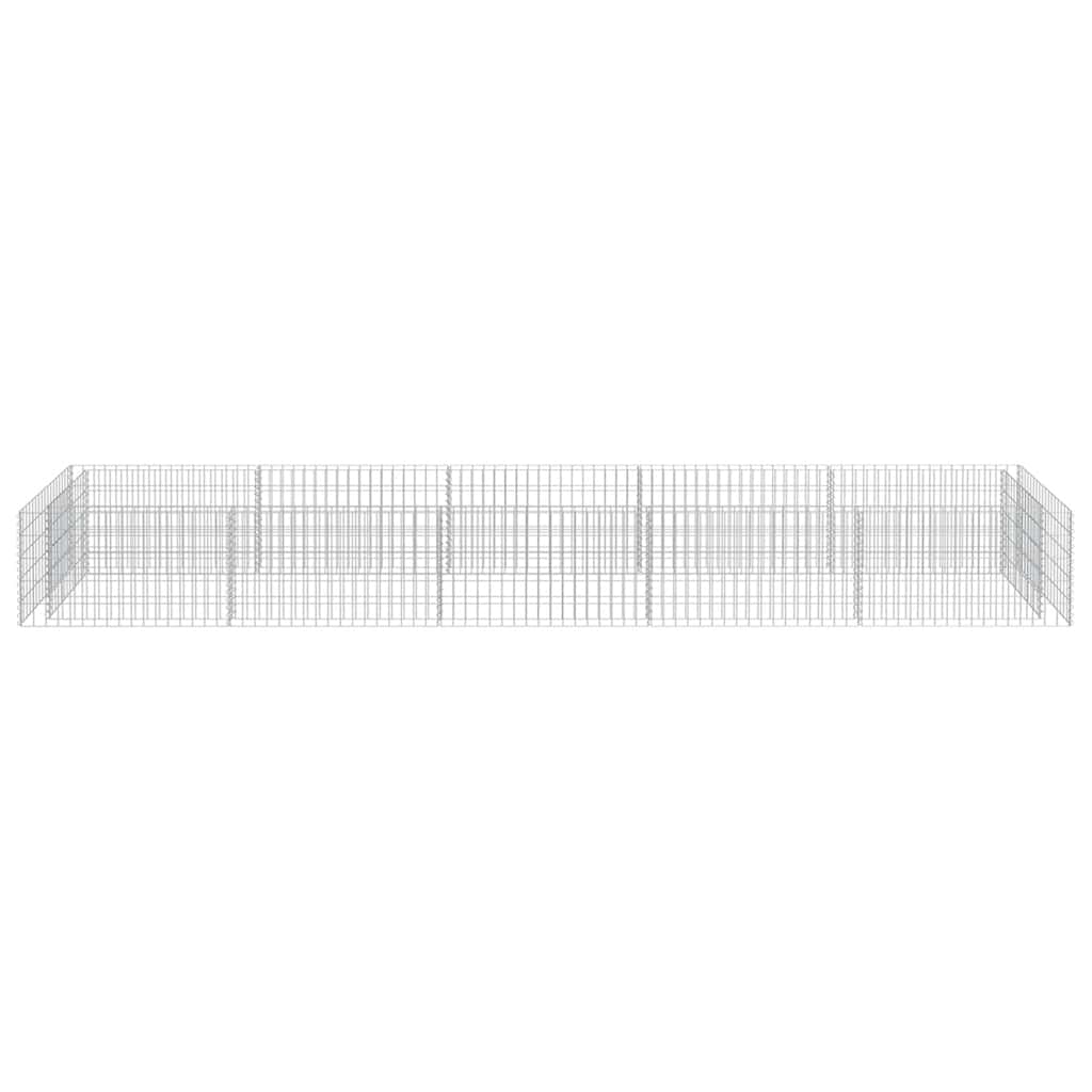 Gabbione Letto Rialzato in Acciaio Zincato 450×90×50 cm Argento - Image 4 of 7