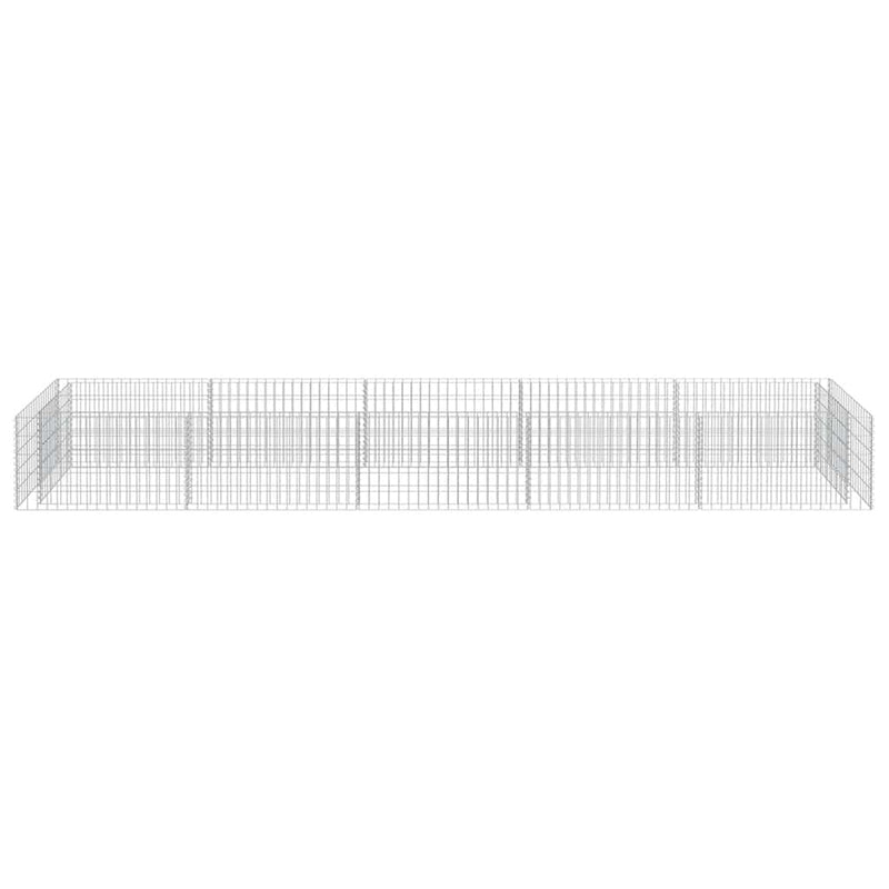 Gabbione Letto Rialzato in Acciaio Zincato 450×90×50 cm Argento - Image 4 of 7