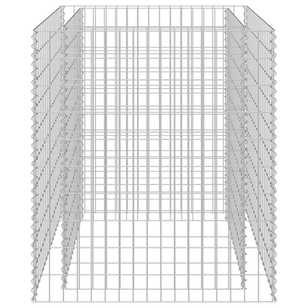 Gabbione Letto Rialzato in Acciaio Zincato 90×90×100 cm Argento - Image 2 of 6