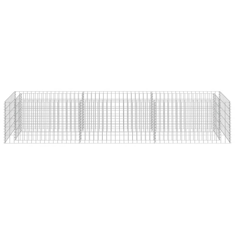 Gabbione Letto Rialzato in Acciaio Zincato 270×50×50 cm Argento - Image 4 of 7