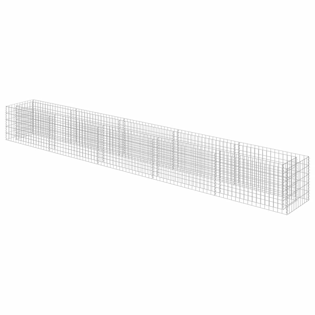 Gabbione Letto Rialzato in Acciaio Zincato 450×50×50 cm Argento - Image 4 of 32