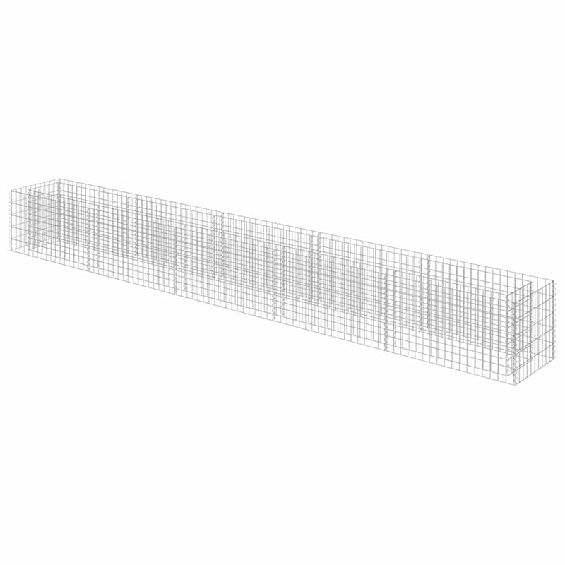 Gabbione Letto Rialzato in Acciaio Zincato 450×50×50 cm Argento - Image 4 of 32