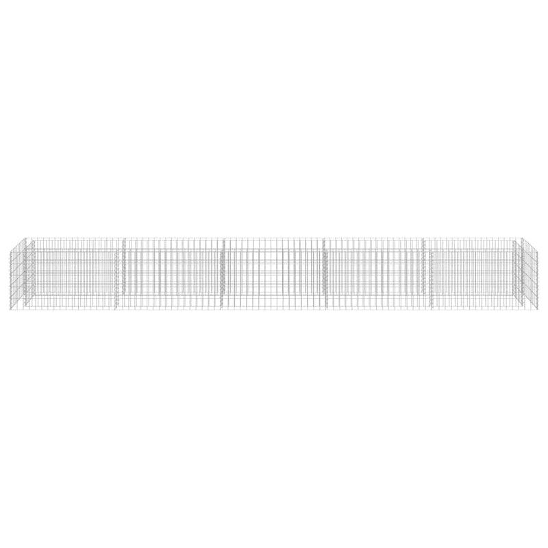 Gabbione Letto Rialzato in Acciaio Zincato 450×50×50 cm Argento - Image 10 of 32