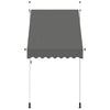 vidaXL Manual Retractable Awning, Steel, 150 cm, Anthracite - Image 15 of 41