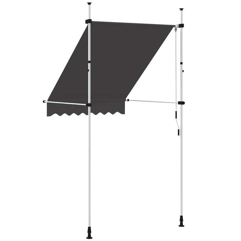 vidaXL Manual Retractable Awning, Steel, 150 cm, Anthracite - Image 19 of 41