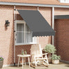 vidaXL Manual Retractable Awning, Steel, 150 cm, Anthracite - Image 1 of 41
